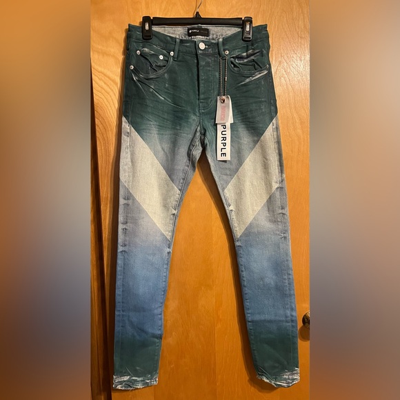 Purple Brand Other - Purple brand coated diagonal light indigo/multicolor Men's Jeans with tags 30